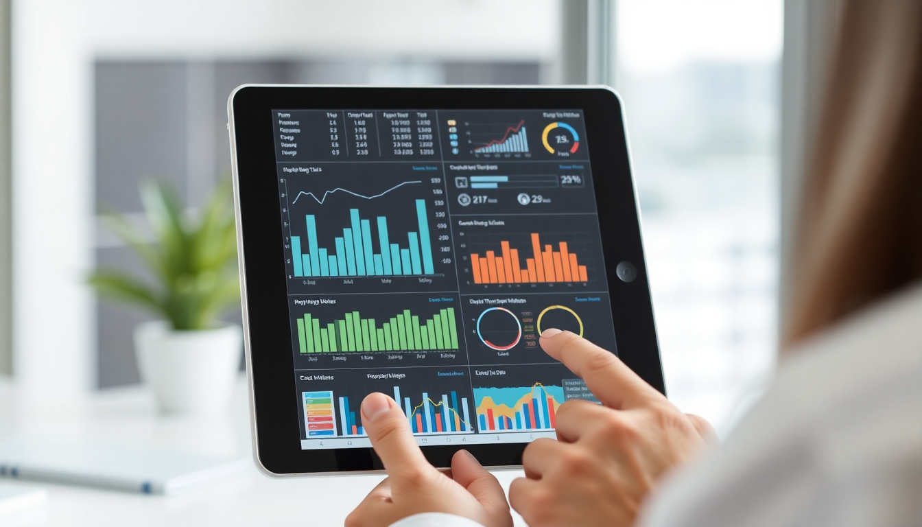 건강검진 결과지를 분석하는 50대 성인