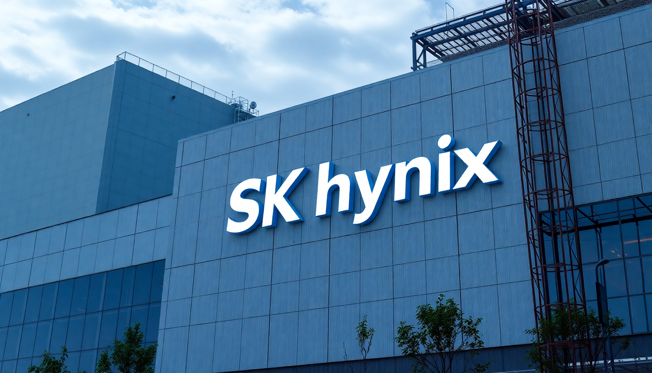 SK하이닉스 반도체 제조 공장 외관, 미국 ADR 상장을 준비하는 모습을 상징