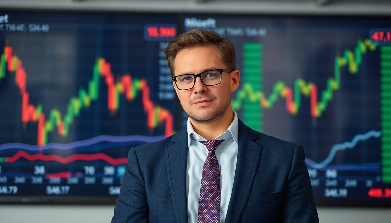 마이크로소프트 주식 매수와 매도 타이밍 전략을 결정하는 투자자의 모습