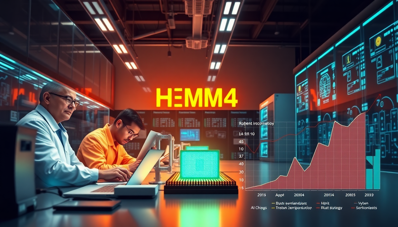 한국 반도체 산업의 초격차 기술과 포트폴리오 다각화 전략을 표현한 이미지