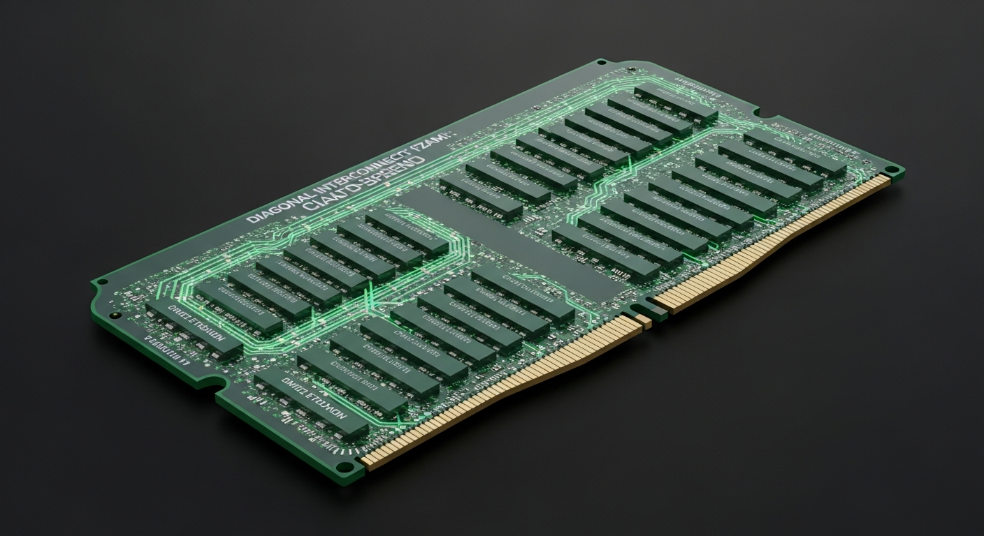 차세대 대각선 인터커넥트와 3D 적층을 적용한 ZAM 메모리 혁신 이미지
