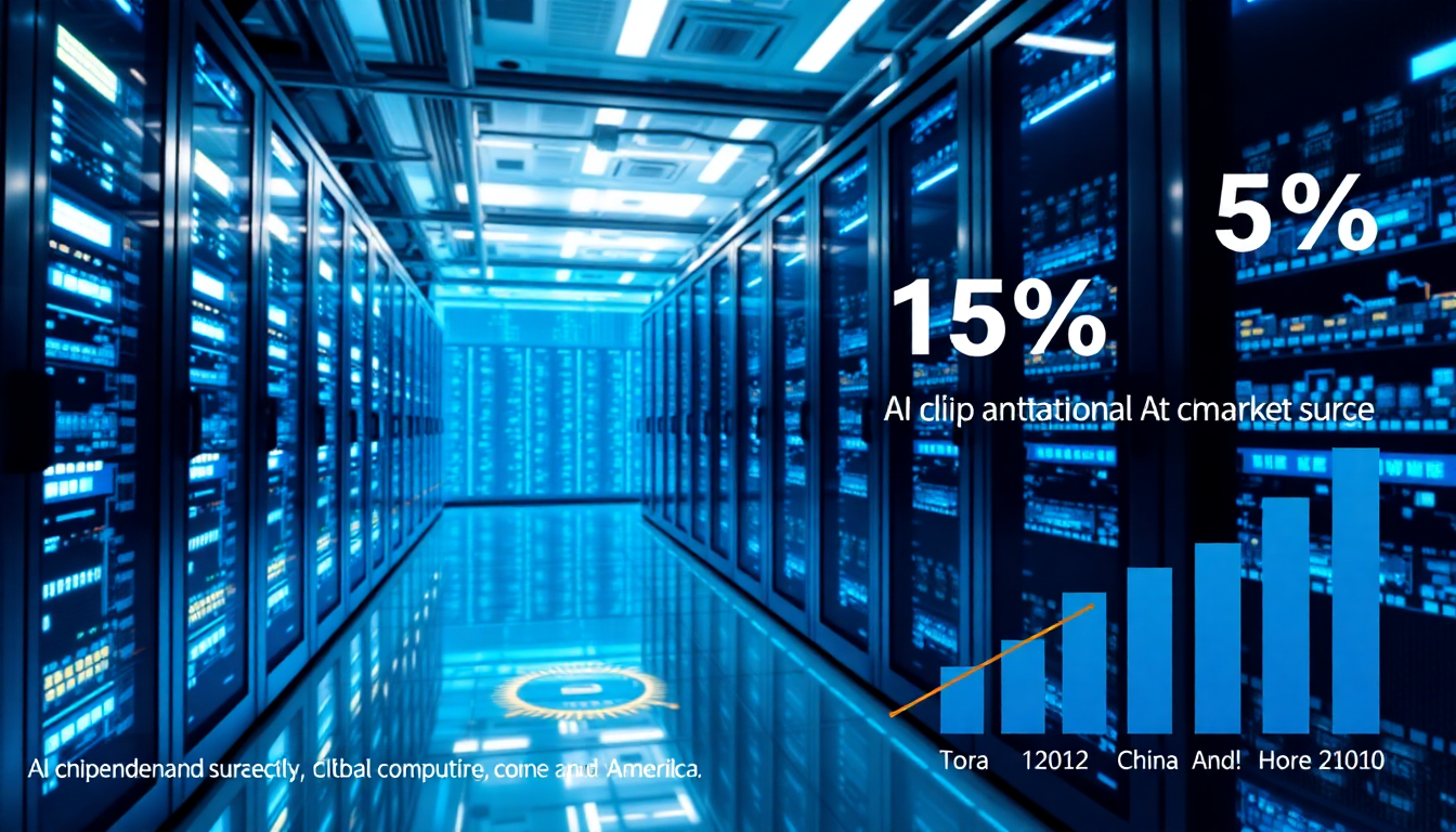 글로벌 반도체 시장과 AI 칩 수요 급증을 시각화한 이미지