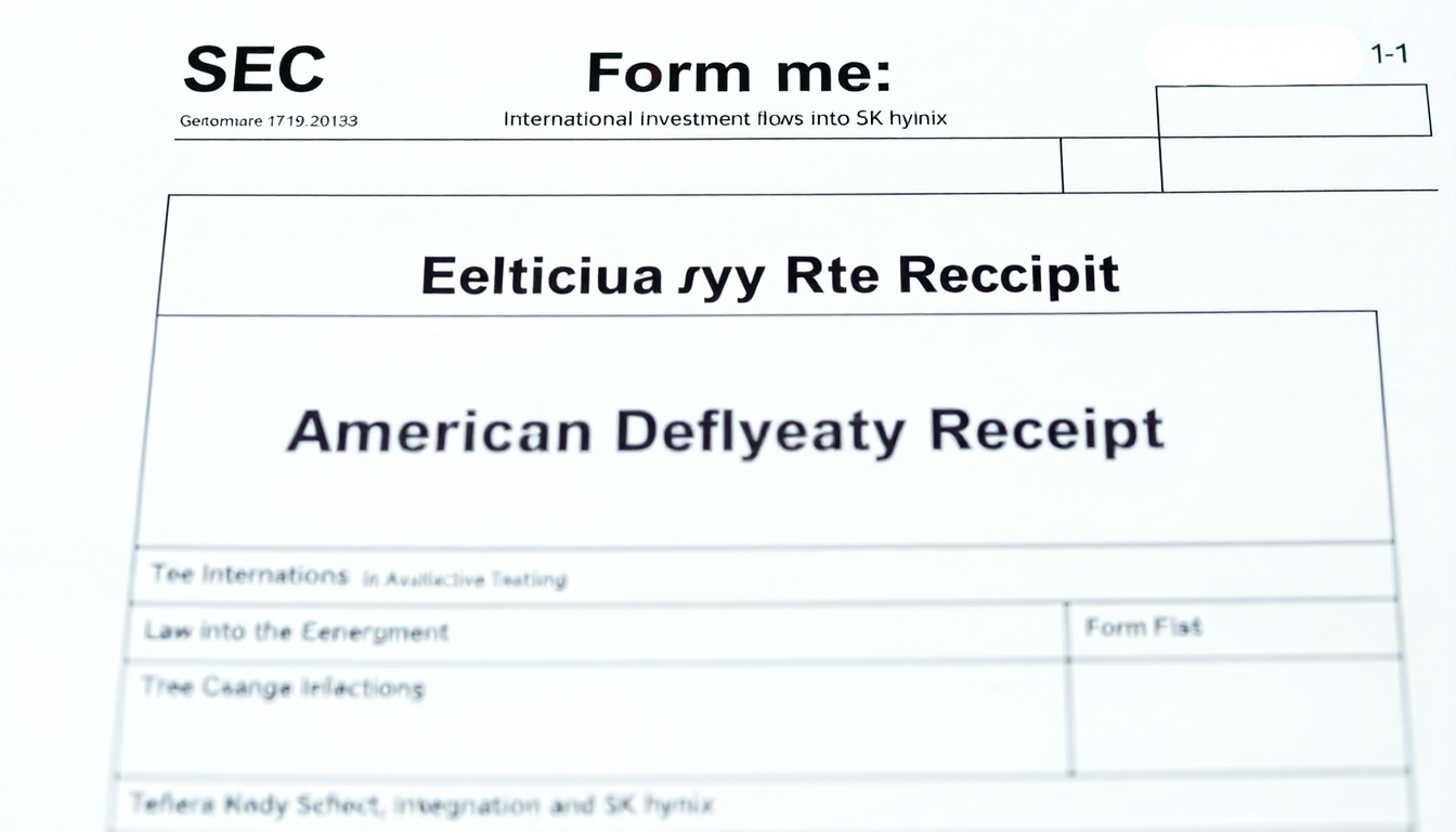 미국 증권거래위원회에 제출된 SK하이닉스 ADR 상장 등록 신청서 서류 이미지