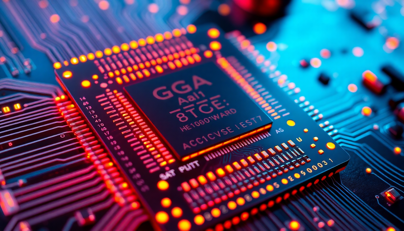GAA 기술이 적용된 최신 반도체 칩의 정밀한 근접 촬영