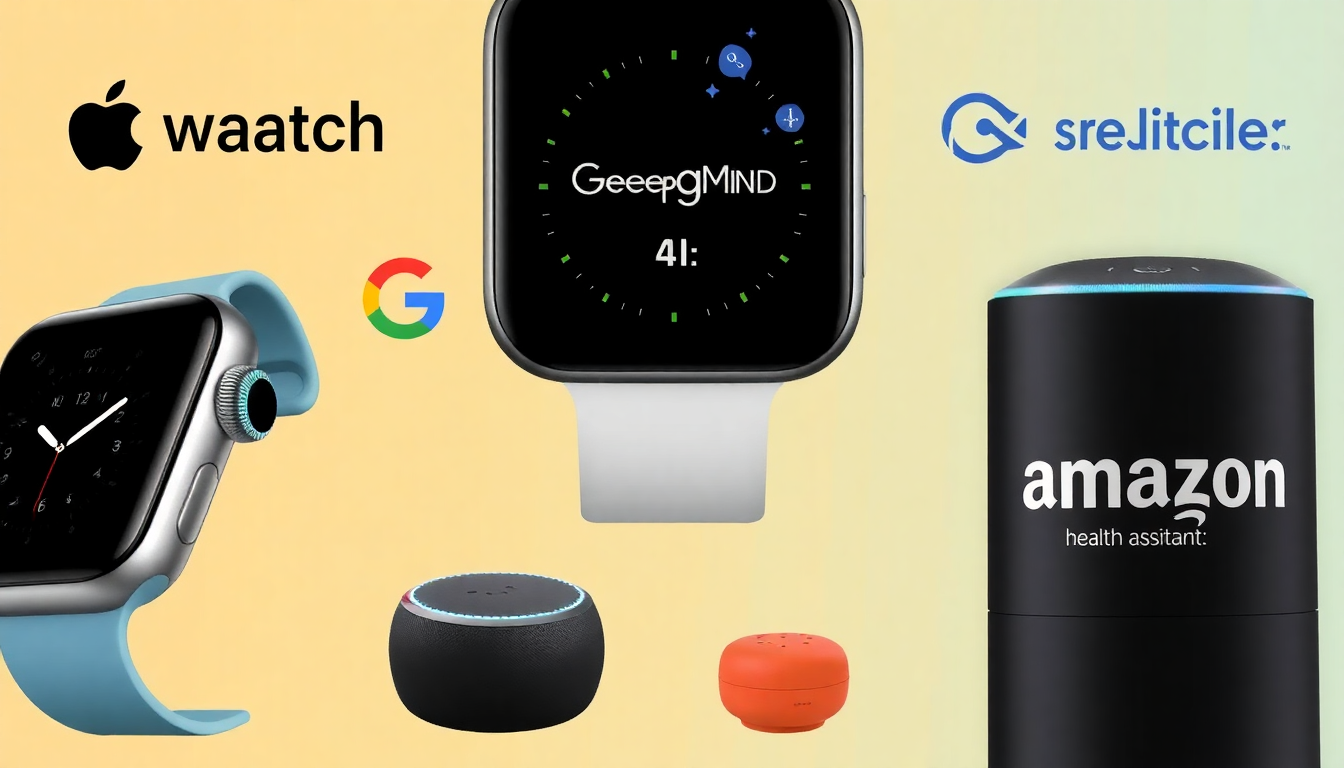 애플, 구글 딥마인드, 필립스, 아마존 등 글로벌 헬스테크 기업들의 원격진료 웨어러블 솔루션 혁신 이미지