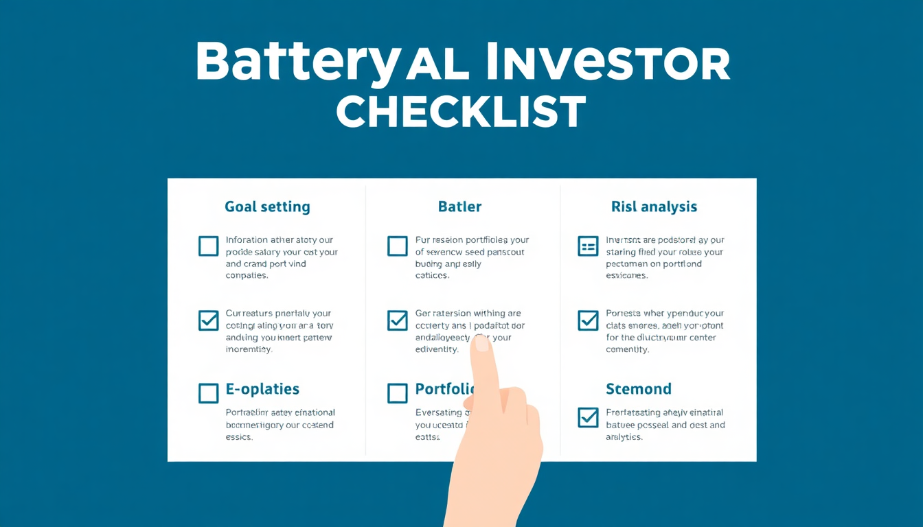 2차전지 투자 실행을 위한 단계별 체크리스트 이미지