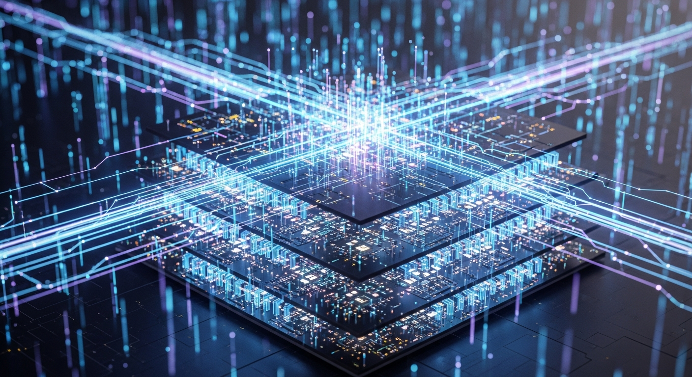 2026년 AI 메모리 시장의 성장과 첨단 메모리 칩을 표현한 이미지