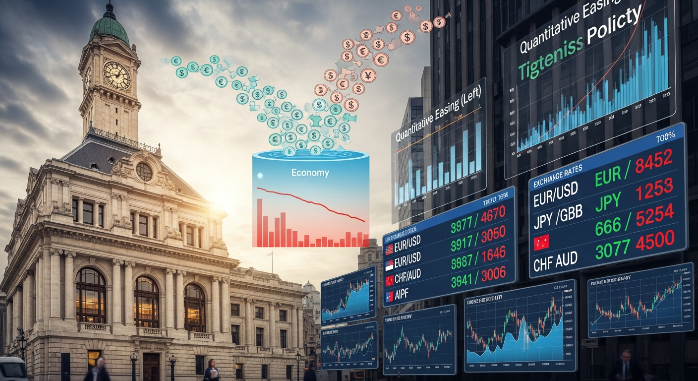 환율과 통화정책의 상호작용과 중앙은행의 환율 안정 노력 이미지