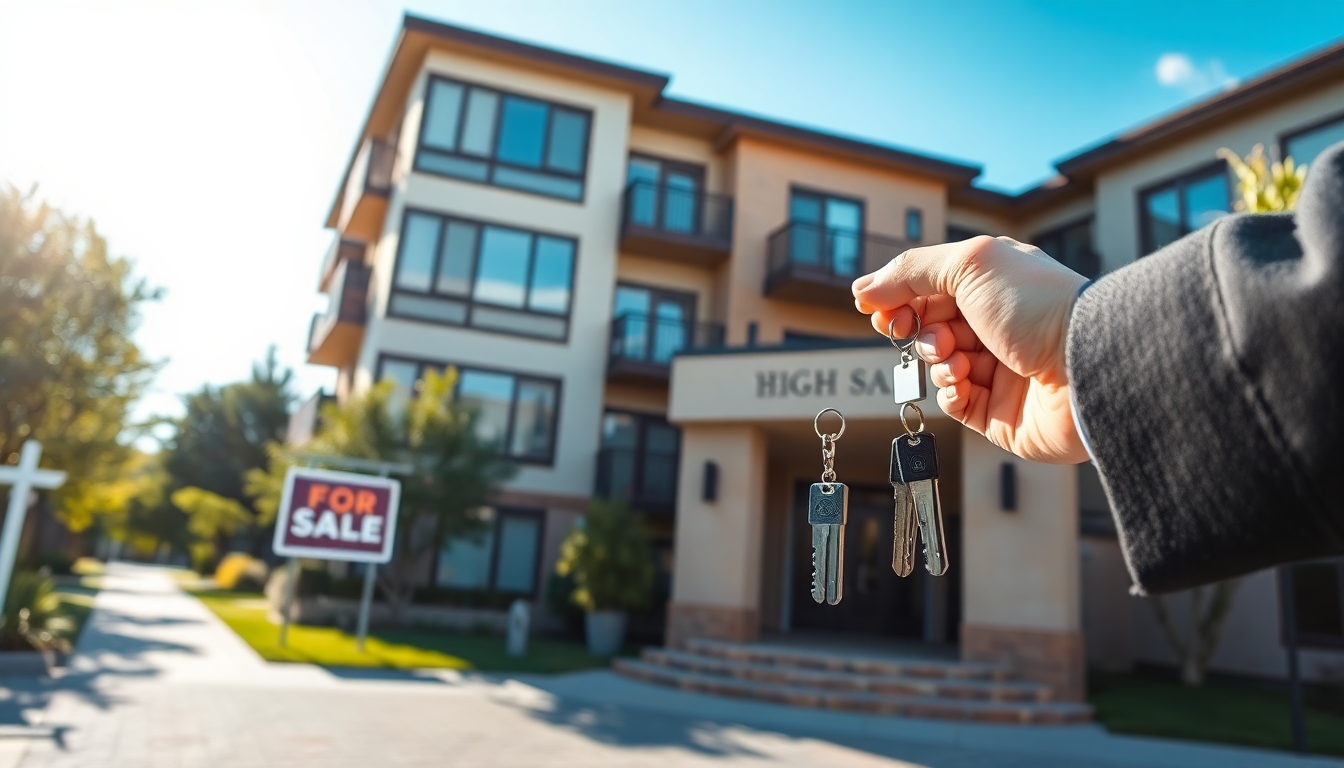 입주 지정일에 잔금을 지불하고 집 열쇠를 받는 장면