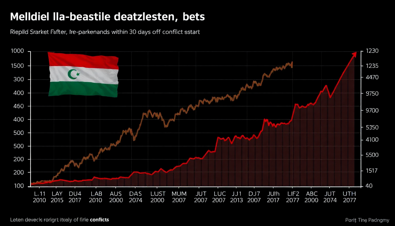 중동 분쟁 후 빠른 시장 회복을 보여주는 역사적 회복 차트