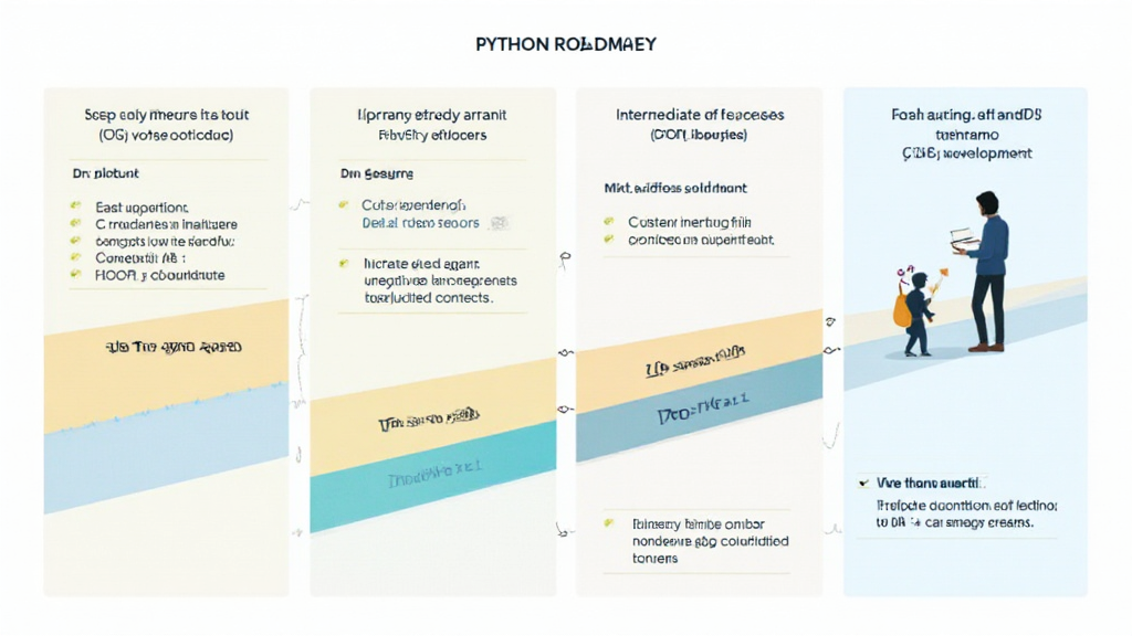 단계별 파이썬 독학 로드맵 인포그래픽