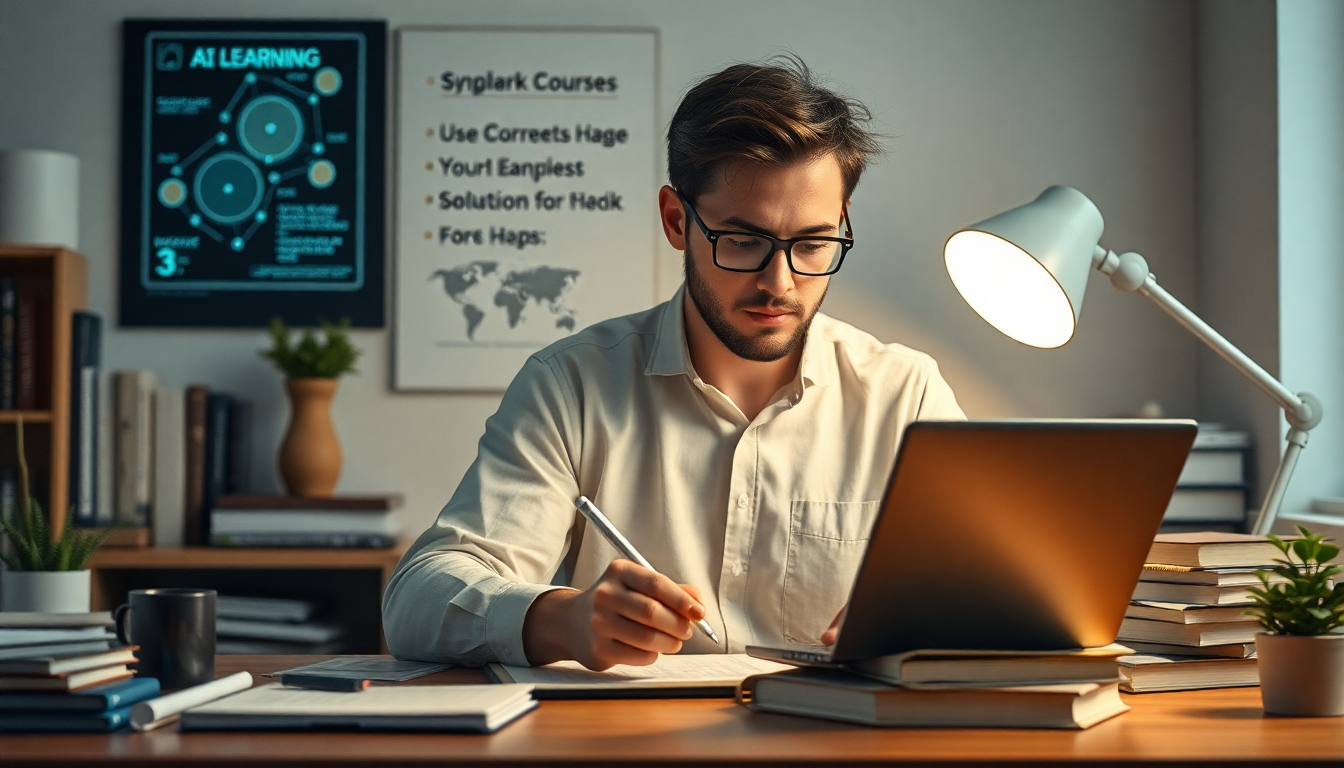 온라인 강의와 책, 워크숍 등 다양한 AI 학습 자료를 활용하는 연구자