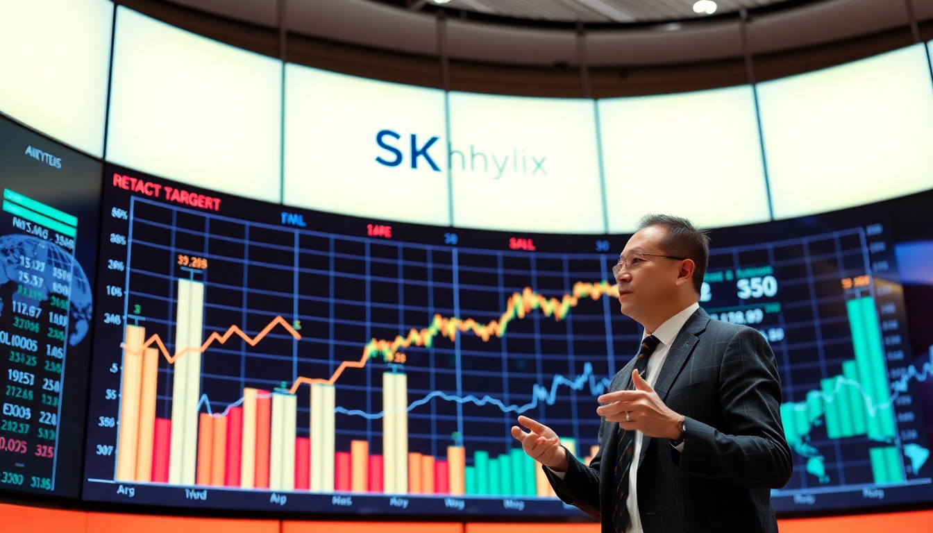 증권 분석가가 SK하이닉스 목표주가와 시장 전망을 설명하는 장면