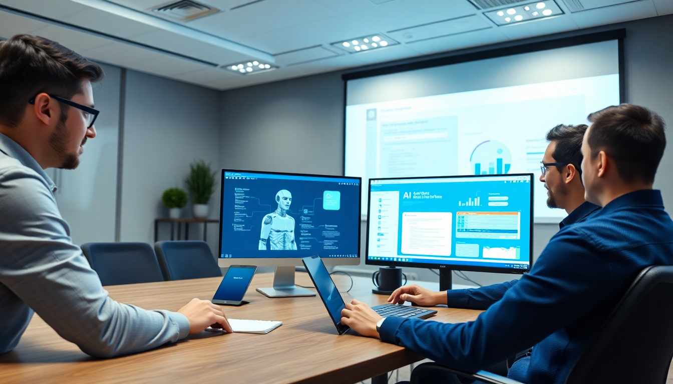 챗봇 제작과 보고서 자동화 AI 실습 교육을 받는 기업 직원들