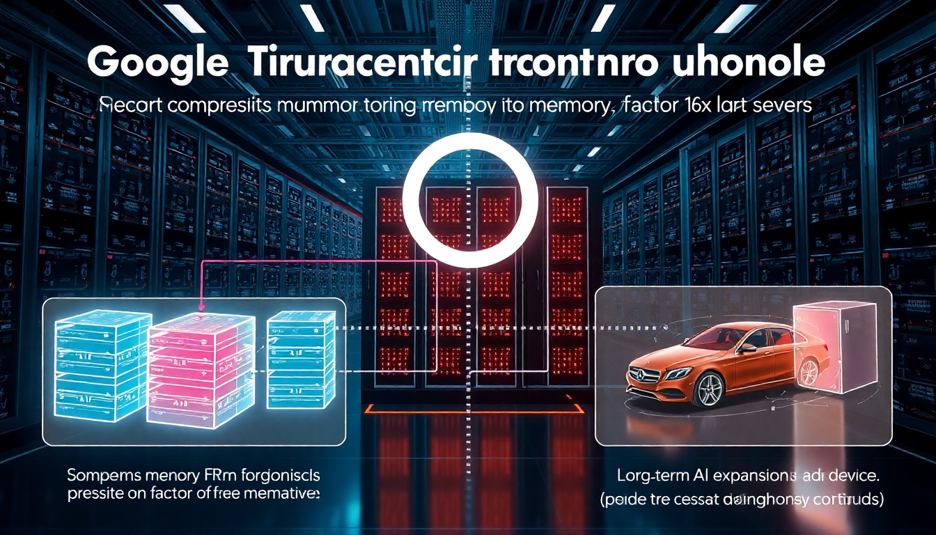 구글 터보퀀트의 메모리 압축 기술과 그 영향력을 표현한 이미지